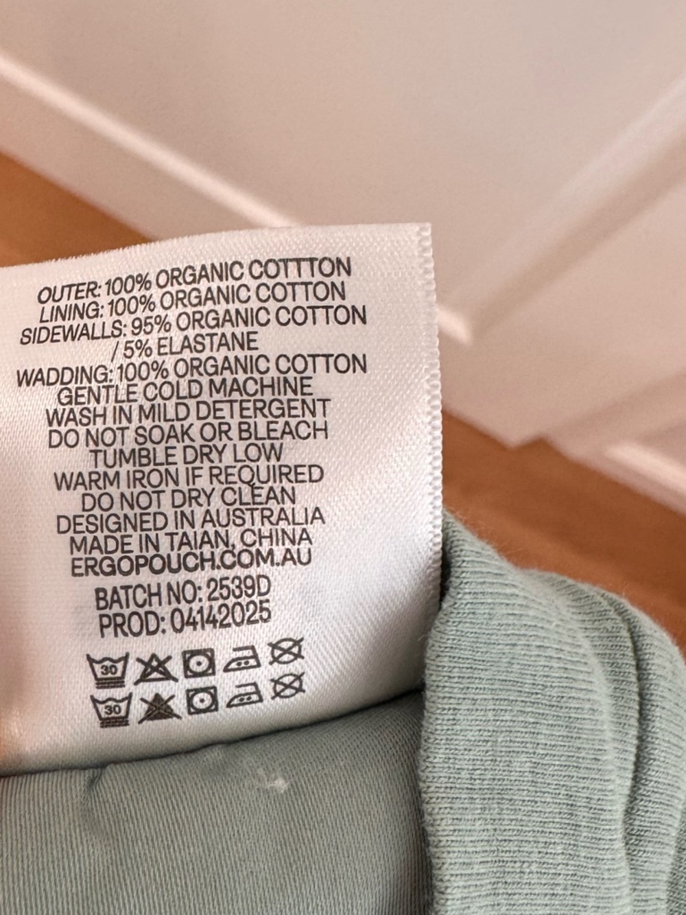 Ergo Pouch Australia Quilted Organic Cotton Baby Sleep Sack 8-24 months - Picture 10 of 16